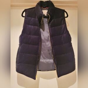 SALE Banana Republic Goose Down Velvet Vest Black Small